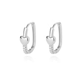 Square Circle Hoop Earrings For Women Luxury Stainless Steel Earring 2023 Trend Elegant Wedding Jewelry Couple Gift aretes mujer