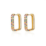 Square Circle Hoop Earrings For Women Luxury Stainless Steel Earring 2023 Trend Elegant Wedding Jewelry Couple Gift aretes mujer