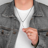 Lightning Thunder Long Men Necklaces Pendants Chain Punk for Boyfriend Male Stainless Steel Jewelry Creativity Gift Wholesale