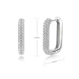 Square Circle Hoop Earrings For Women Luxury Stainless Steel Earring 2023 Trend Elegant Wedding Jewelry Couple Gift aretes mujer