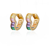 Square Circle Hoop Earrings For Women Luxury Stainless Steel Earring 2023 Trend Elegant Wedding Jewelry Couple Gift aretes mujer