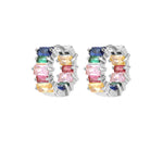 Square Circle Hoop Earrings For Women Luxury Stainless Steel Earring 2023 Trend Elegant Wedding Jewelry Couple Gift aretes mujer