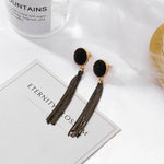 POXAM New Korean Statement Earrings for women Black Cute Arcylic Geometric Drop Small Female Earrings Brincos 2022 Trend Jewelry