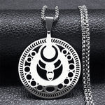 Jewish Tetragrammaton Hebrew Pentagram Stainless Steel Necklaces for Men Gold Color Male Chain Jewelry colar masculino N1163S