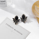 POXAM New Korean Statement Earrings for women Black Cute Arcylic Geometric Drop Small Female Earrings Brincos 2022 Trend Jewelry