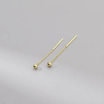 Drop Ear Line Long Hanging Earrings For Women Rose Gold Color Zircon Crystal Piercing Threader Earing Ear Accessories Jewelry