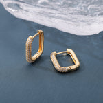 Square Circle Hoop Earrings For Women Luxury Stainless Steel Earring 2023 Trend Elegant Wedding Jewelry Couple Gift aretes mujer