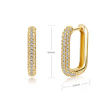 Square Circle Hoop Earrings For Women Luxury Stainless Steel Earring 2023 Trend Elegant Wedding Jewelry Couple Gift aretes mujer