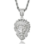 Iced Out Lion Pendant Necklace