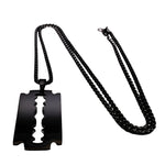 Razor Blade Pendant Necklace