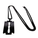Razor Blade Pendant Necklace